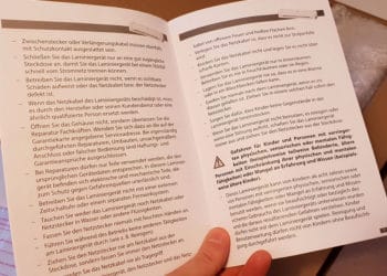 Die Anleitung vom Zoomyo A3  Laminiergerät fällt üppig aus. Das Gerät ist jedoch eigentlich selbsterklärend.